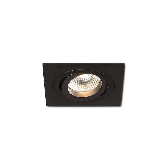 RENDL PASADENA GU10 SQ I zápustná čierna 230V LED GU10 7W – obrázok 1