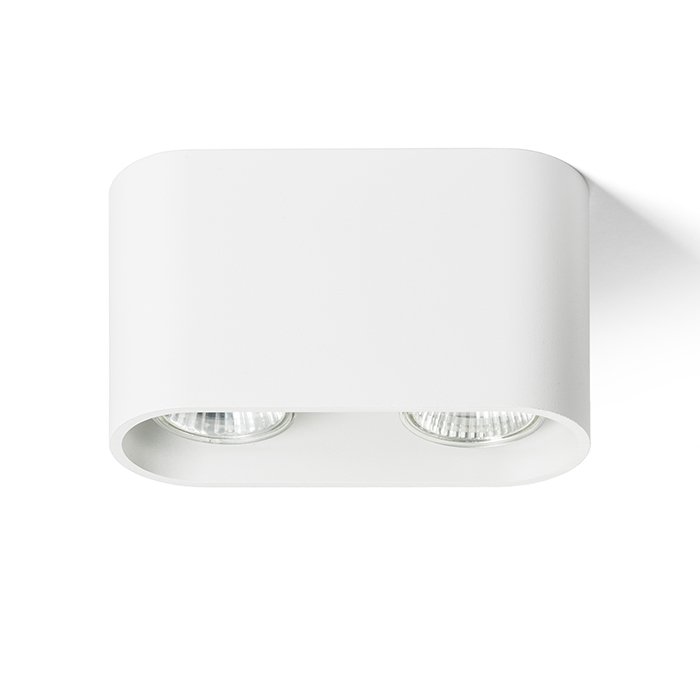 RENDL MANTOVA II stropná matná biela 230V LED GU10 2x7W – obrázok 1