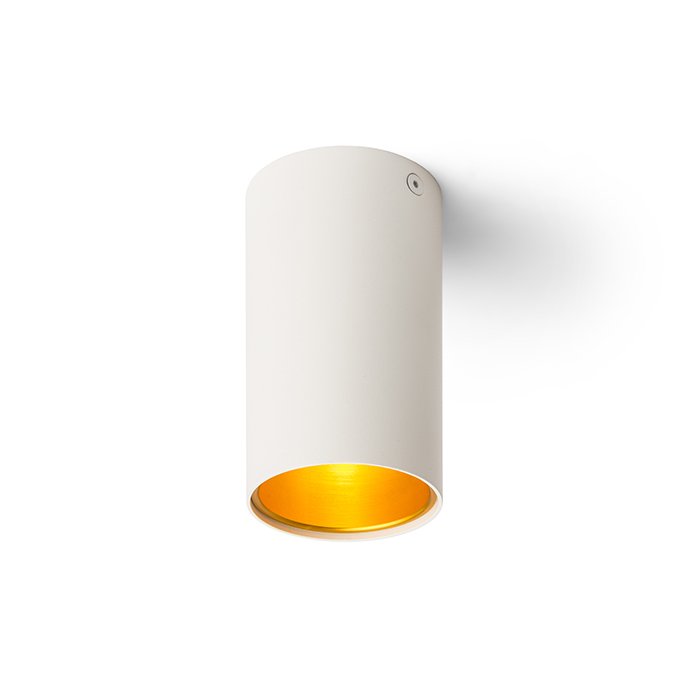 RENDL TUBA stropná matná biela/zlatá 230V LED GU10 7W – obrázok 1