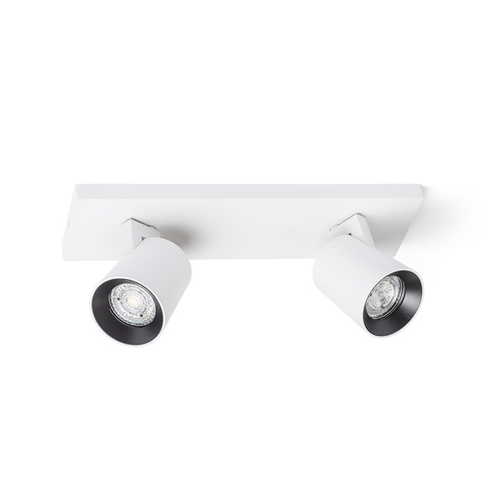 RENDL KENNY II prisadená biela/čierna 230V LED GU10 2x8W – obrázok 1