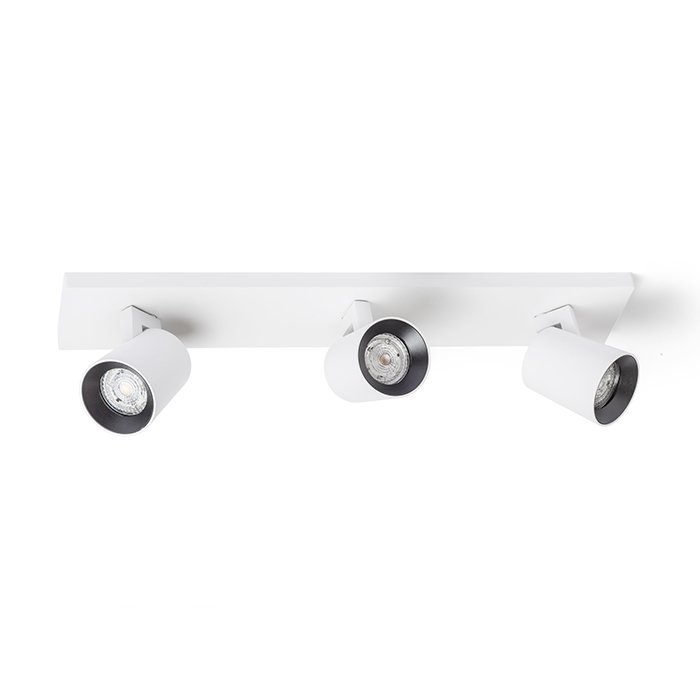 RENDL KENNY III prisadená biela/čierna 230V LED GU10 3x8W – obrázok 1