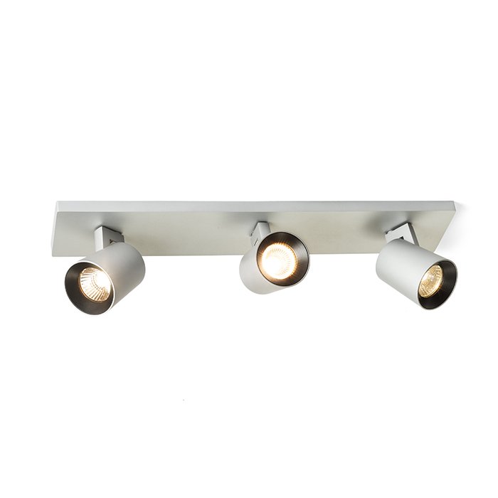 RENDL KENNY III prisadená česaný hliník/čierna 230V LED GU10 3x8W – obrázok 1