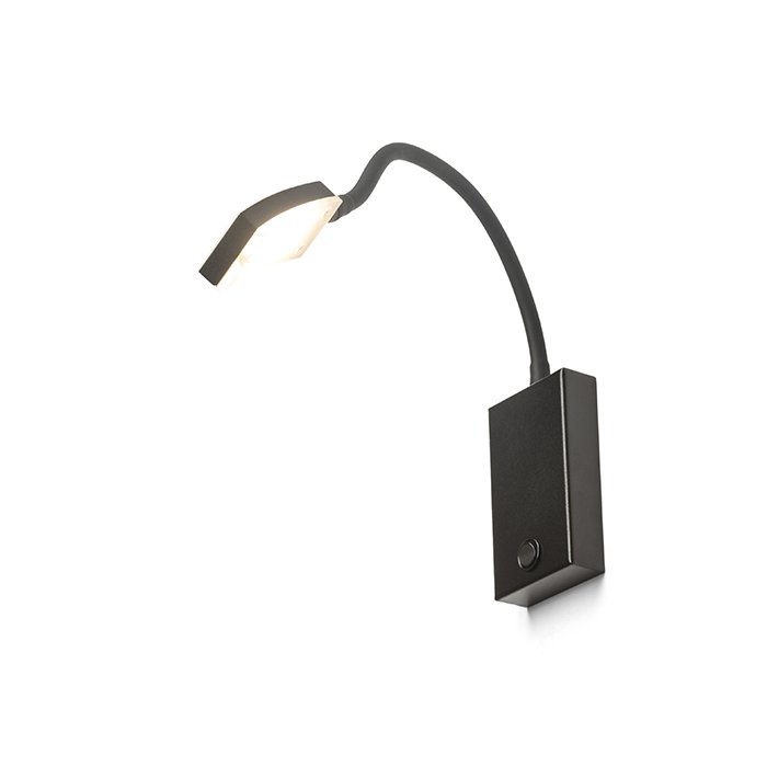 RENDL FRISCO W nástenná čierna 230V LED 4.2W 120° 3000K – obrázok 1