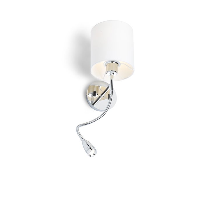 RENDL VERSINA s tienidlom biela chróm 230V LED E27 LED 15+3W 25° 3000K – obrázok 1