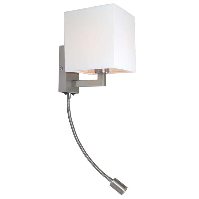 RENDL TAINA s tienidlom biela matný nikel 230V LED E27 LED 15+3W 25° 3000K – obrázok 1