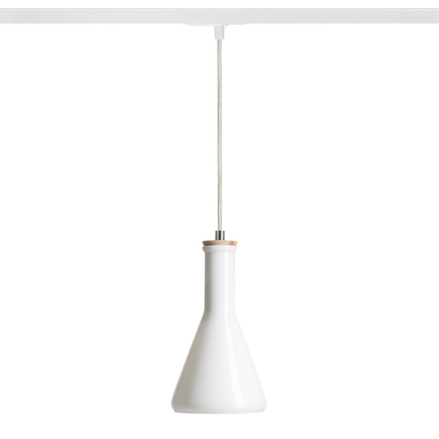 RENDL PULIRE CON na jednookr. lištu opálové sklo/drevo 230V LED E14 6W – obrázok 1