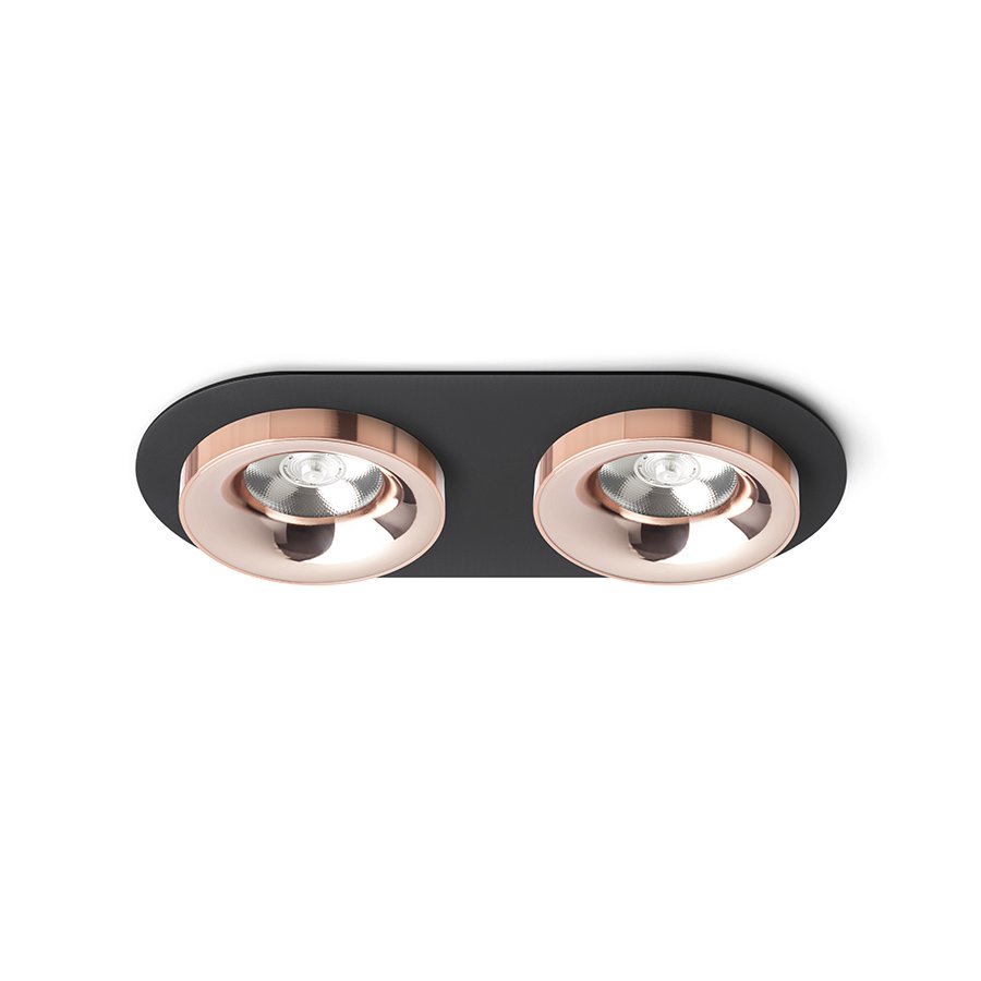 RENDL SHARM R II zápustná čierna meď/meď 230V LED 2x10W 24° 3000K – obrázok 1