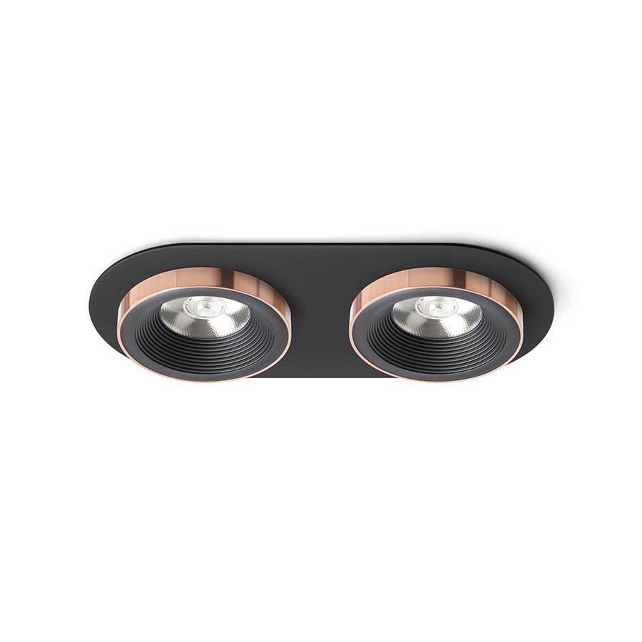 RENDL SHARM R II zápustná čierna/čierna meď 230V LED 2x10W 24° 3000K – obrázok 1