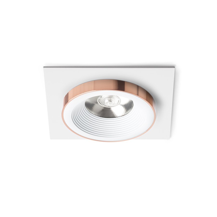 RENDL SHARM SQ I zápustná biela meď 230V LED 10W 24° 3000K – obrázok 1