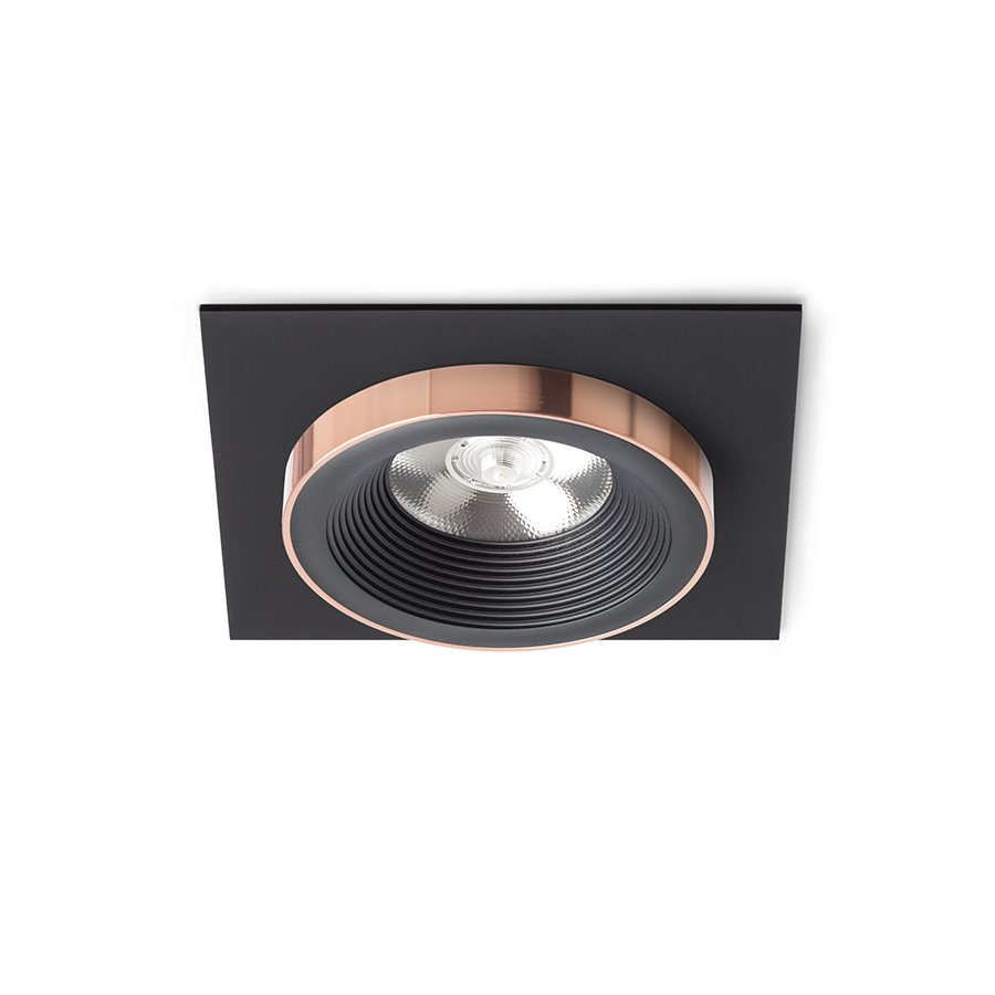 RENDL SHARM SQ I zápustná čierna/čierna meď 230V LED 10W 24° 3000K – obrázok 1