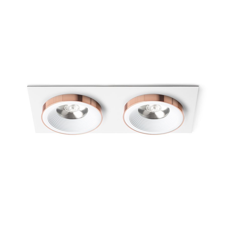RENDL SHARM SQ II zápustná biela meď 230V LED 2x10W 24° 3000K – obrázok 1