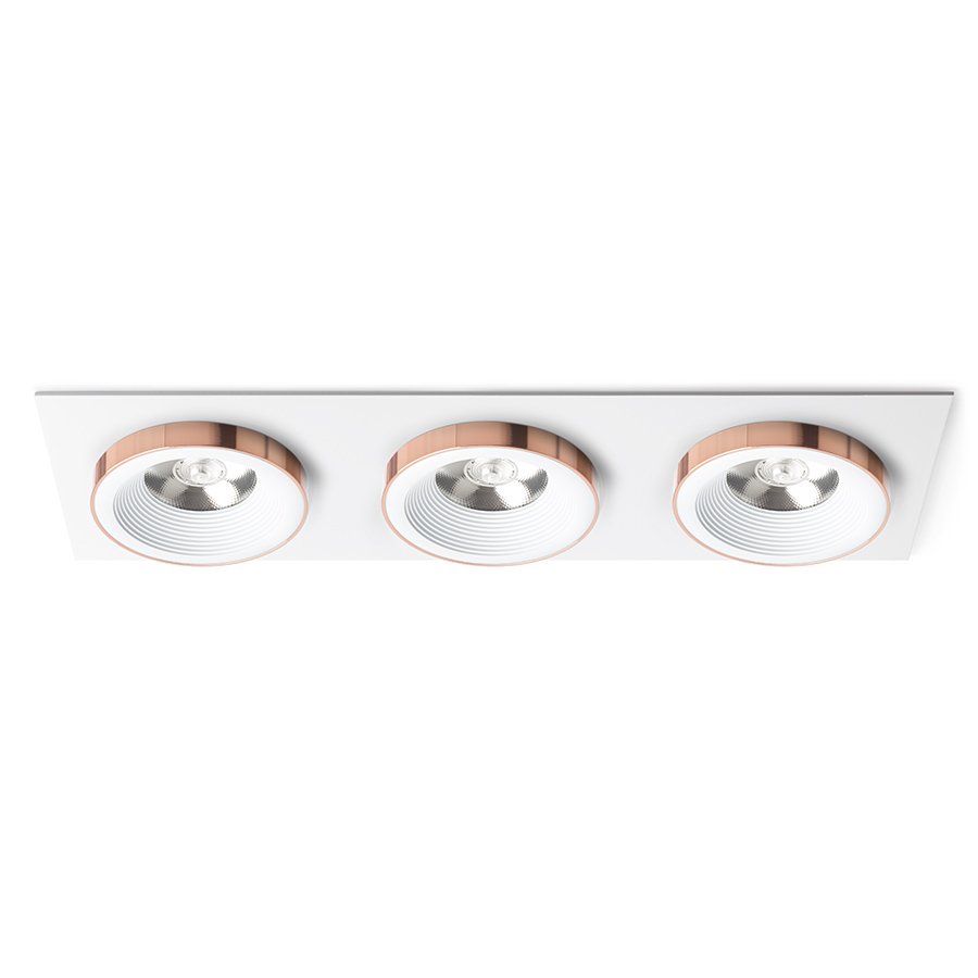 RENDL SHARM SQ III zápustná biela meď 230V LED 3x10W 24° 3000K – obrázok 1