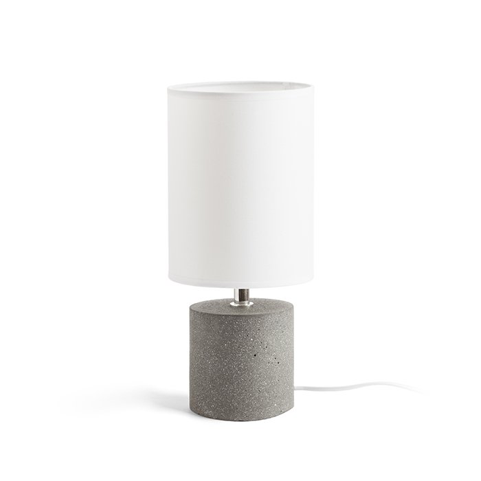 RENDL CAMINO stolná s tienidlom biela cement 230V LED E27 15W – obrázok 1