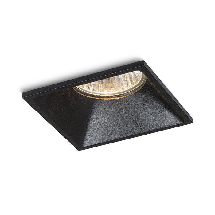 RENDL ZURI SQ zápustná čierna 230V GU10 35W – obrázok 1