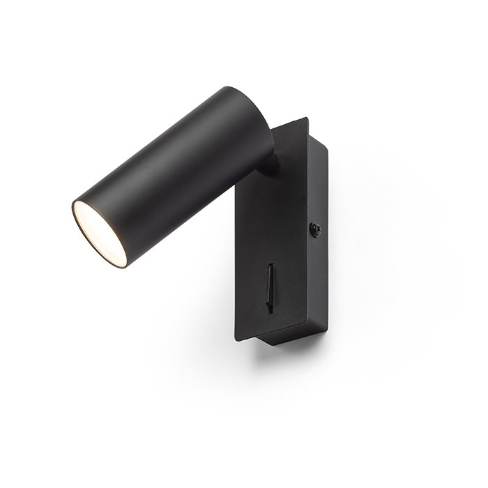 RENDL TAPIO I SQ nástenná čierna 230V LED 4.5W 3000K – obrázok 1