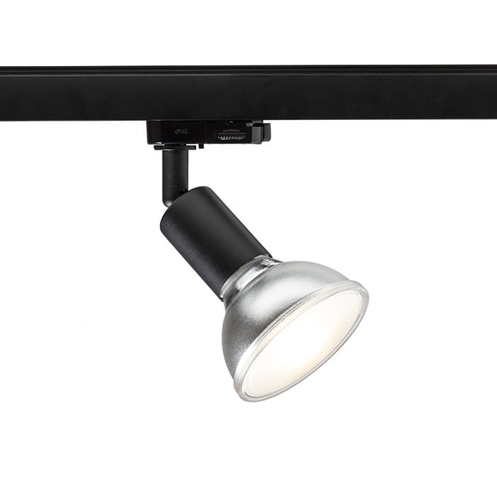 RENDL FAX E27 na trojokruh. lištu čierna 230V LED E27 15W – obrázok 1