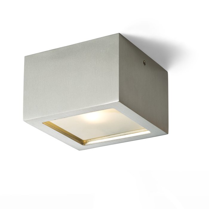 RENDL DEZA štvorcová hliník/satinované sklo 230V LED G9 5W IP54 – obrázok 1