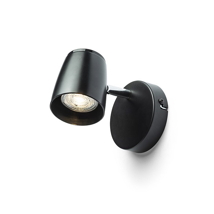 RENDL JOLI I nástenná čierna 230V LED GU10 10W – obrázok 1