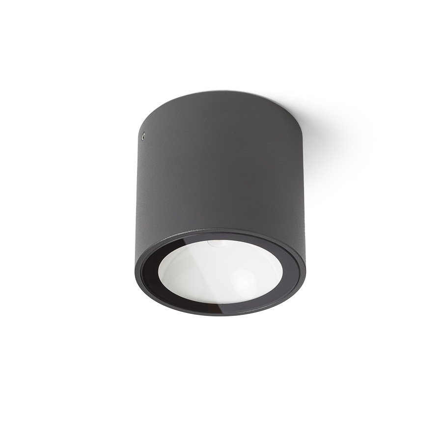 RENDL SENZA R stropná antracitová číre sklo 230V LED 6W IP65 3000K – obrázok 1