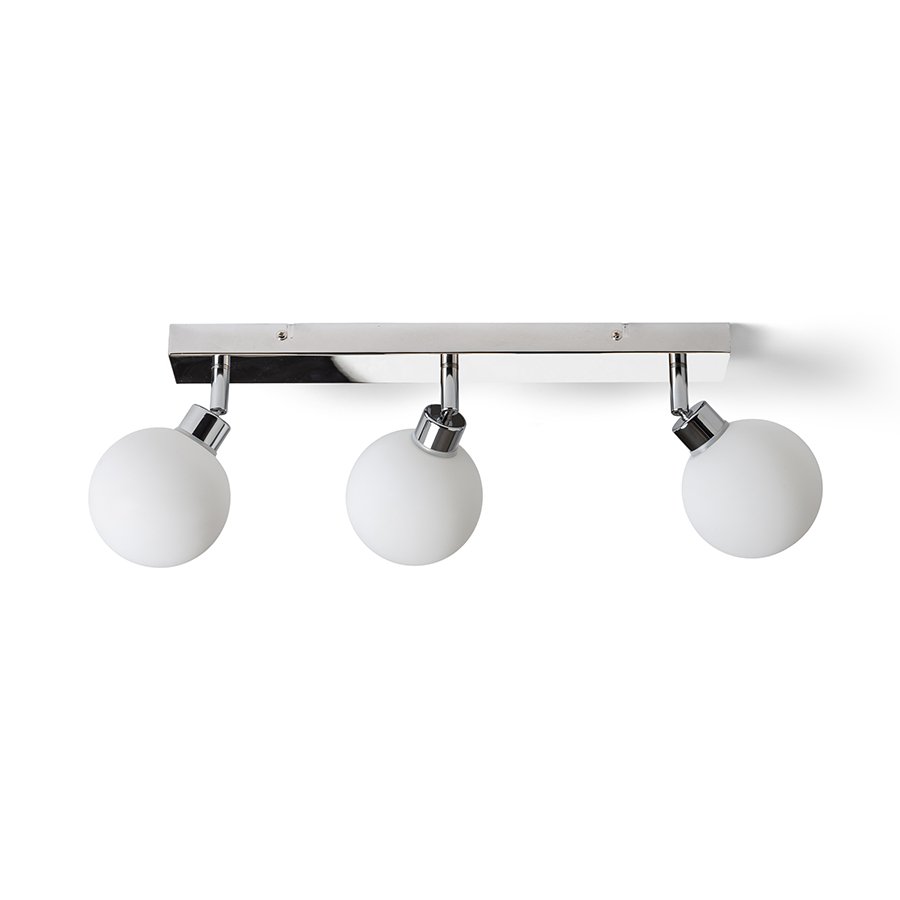 RENDL BOLLY III prisadená opálové sklo/chróm 230V LED G9 3x3W IP44 – obrázok 1