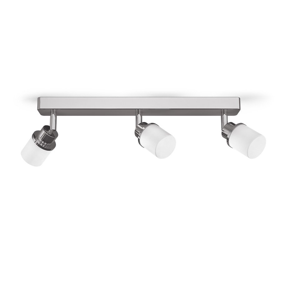 RENDL LINN III prisadená opálové sklo/chróm 230V LED G9 3x3W IP44 – obrázok 1
