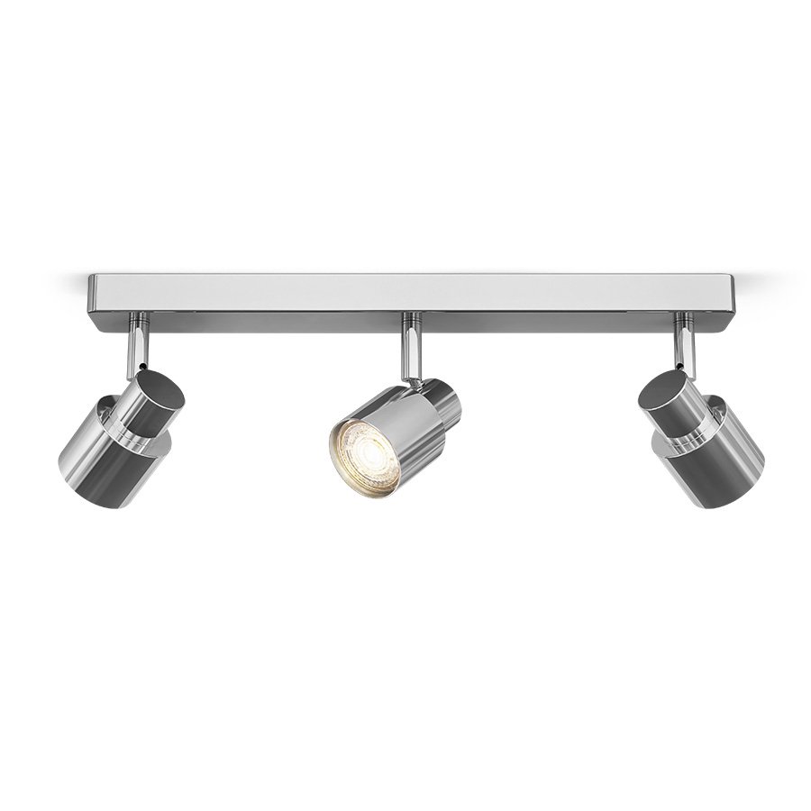 RENDL VALTO III prisadená chróm 230V GU10 LED 3x5W IP44 – obrázok 1