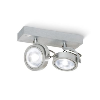 RENDL KELLY II nástenná česaný hliník 230V LED G53 2x15W
