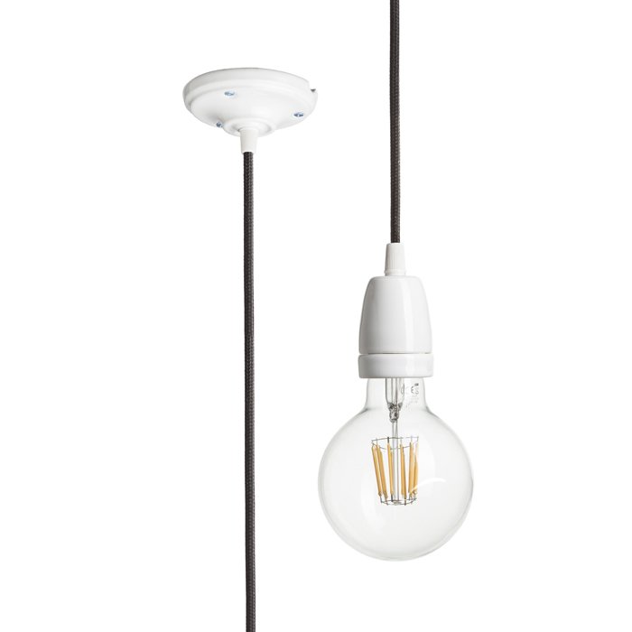 RENDL FABIO závesná súprava čierna porcelán 230V LED E27 15W – obrázok 1