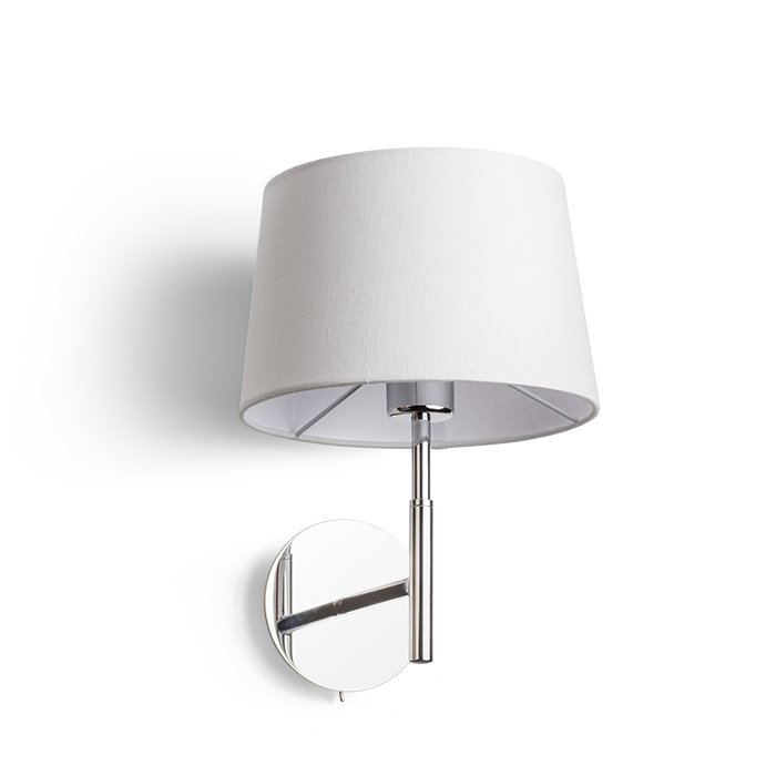 RENDL BROADWAY nástenná biela chróm 230V LED E27 15W – obrázok 1