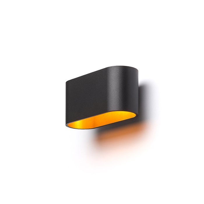 RENDL MARIO matná čierna/zlatá 230V LED G9 5W – obrázok 1